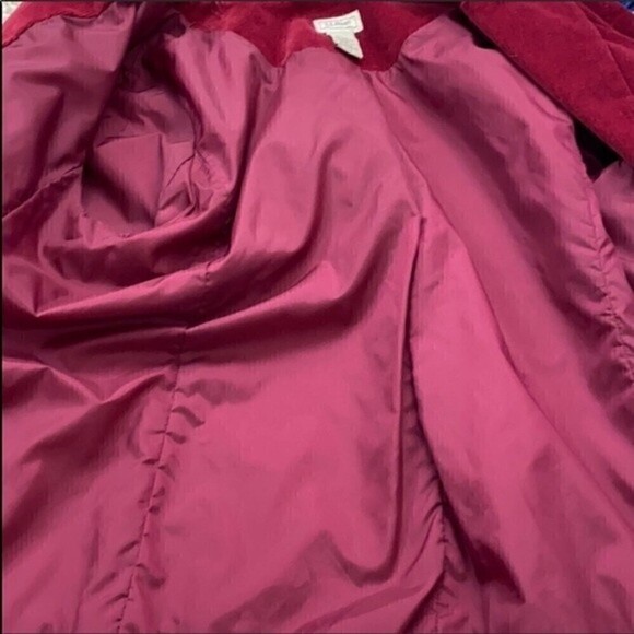 L.L. BEAN Red Ribbed Soft Corduroy blazer Jacket Holiday Christmas 12P Warm - Picture 7 of 7